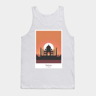 Sunset Splendor - Taj Mahal Poster Tank Top